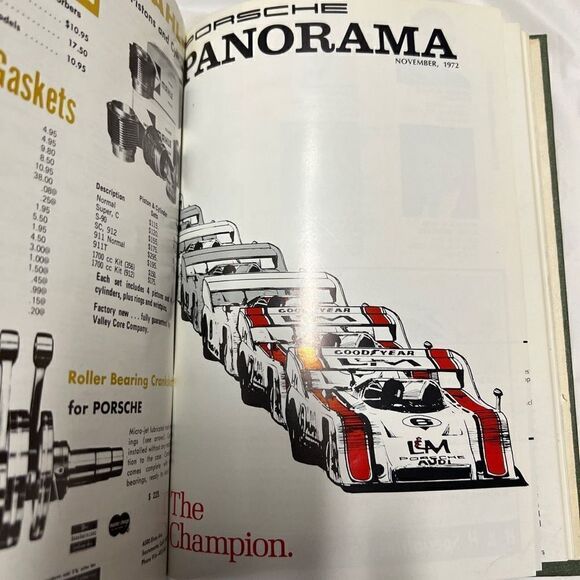 Porsche Panoramic Hardcover Bounded Magazines Vintage 1972 JAN-Dec  PCA - Picture 14 of 15